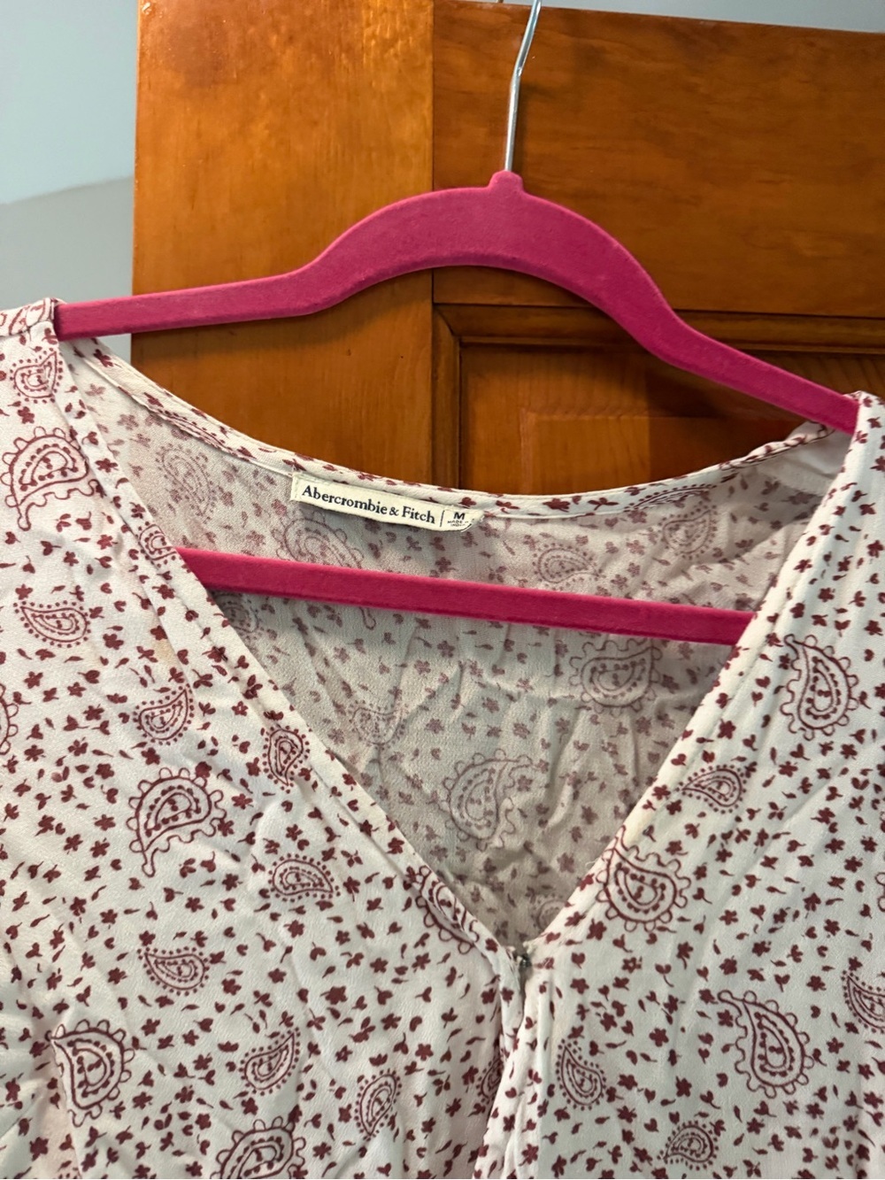 Light Pink Paisley Wrap dress